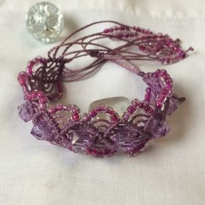 Bead and cord bracelet